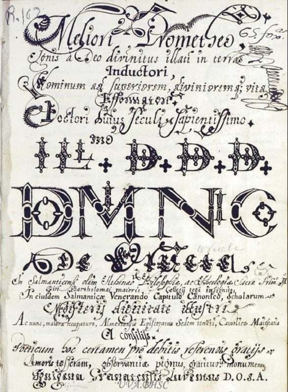 3.17. Certamen Poético dedicado a D. Domingo de Orueta, Obispo de Almería (Ms. S. XVIII)