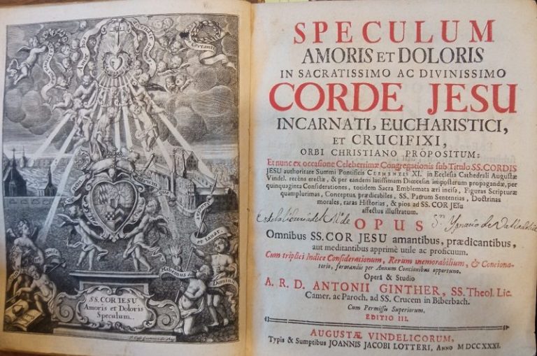 3.11. Ginter: Speculum amoris et doloris in sacratissimo ac divinissimo corde Jesu incarnati (1731)