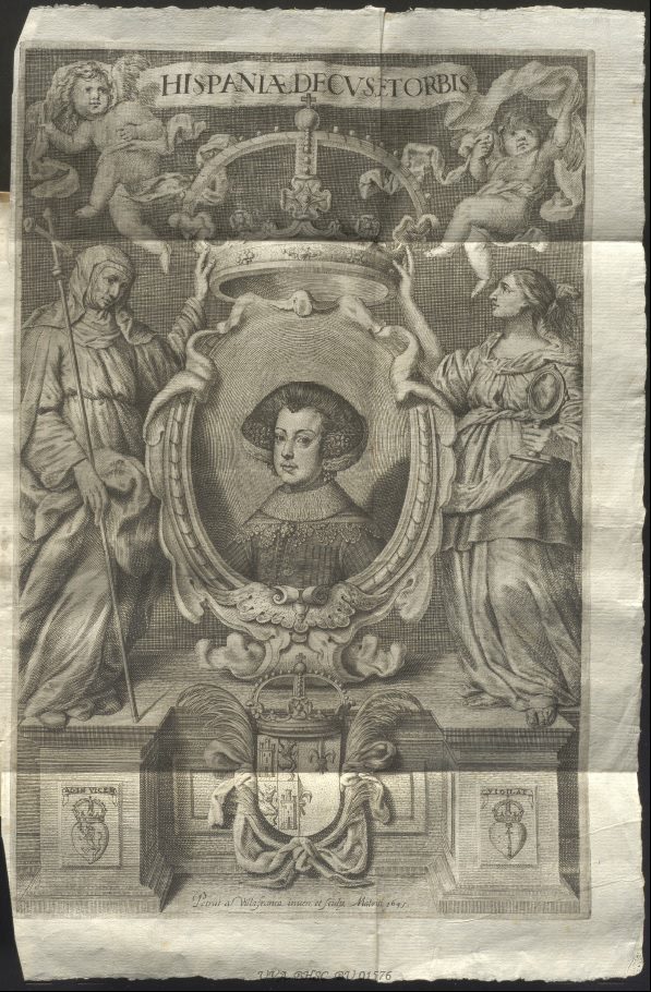 6.01.09. Pompa funeral, honras y exequias en la muerte de … Doña Isabel de Borbon, Reyna de las Españas y del Nuevo Mundo que se celebraron en el Real Convento de S. Geronimo de la villa de Madrid (1645)