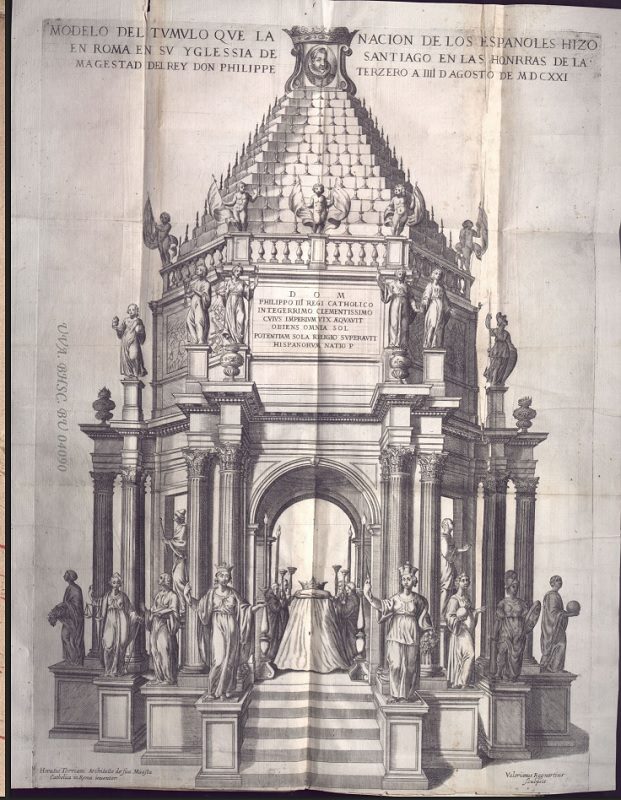 6.01.02. Relacion de las funerales exequias que la nacion española hizo en Roma a … D. Philippo III de Austria, el Piadoso … (1622)